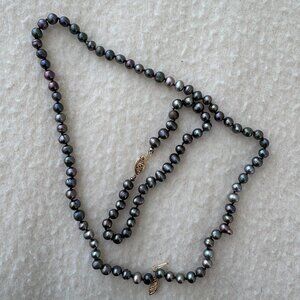 Black Sea Pearl Necklace Bracelet Set